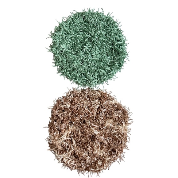 Hand Crafted Colorful Earth Tones Reusable Polyester Crocheted Scrubbing Pads - Picture 3 of 6